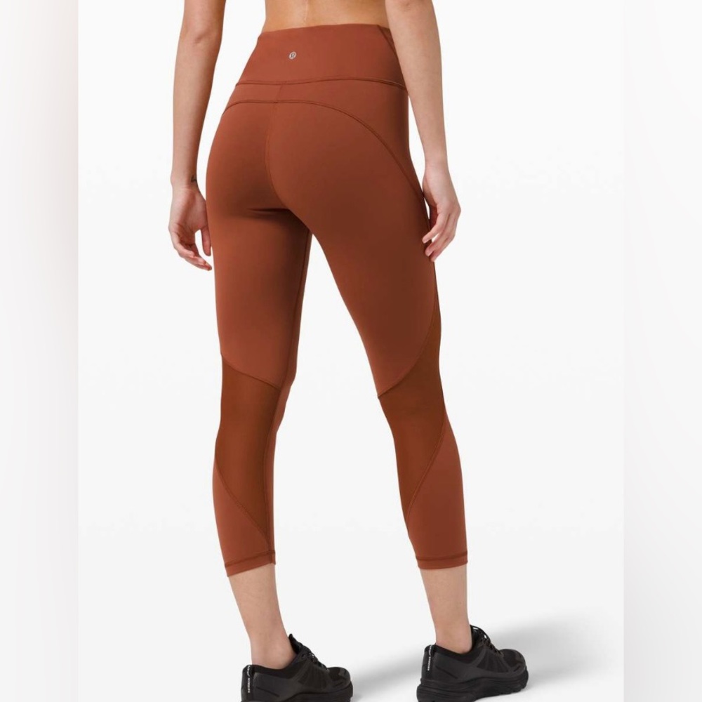 Lululemon Everlux and Mesh High-Rise Crop 23"
Dark Terracotta